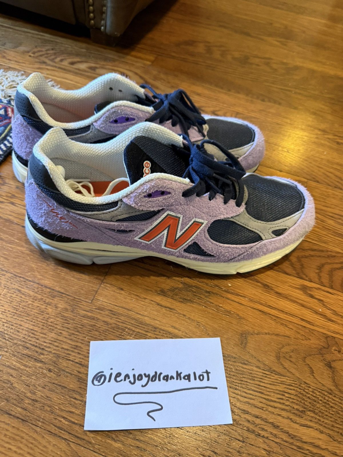 New Balance New Balance 990v3 MiUSA Teddy Santis Raw Amethyst Size US 12 / EU 45 - 2 Thumbnail