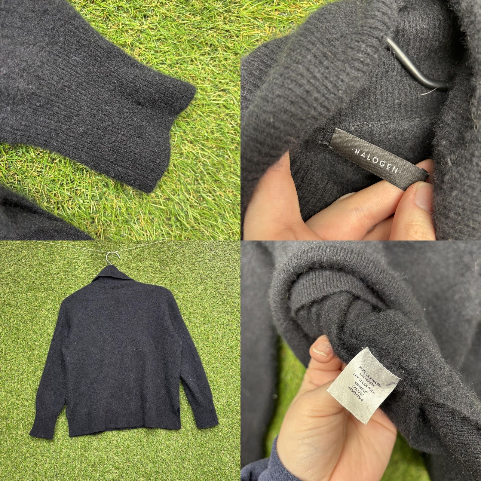 Vintage Halogen Sweater Womens Medium Black Turtleneck 100% Cashmere Knit Pullover Soft Size M / US 6-8 / IT 42-44 - 8 Thumbnail