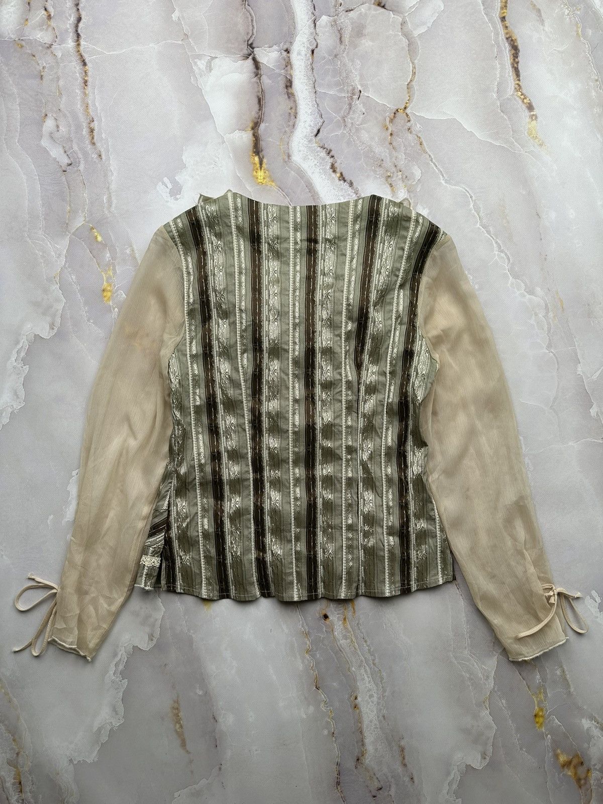 Vintage Vintage Blouse With Mesh Sleeves (V2) Size M / US 6-8 / IT 42-44 - 7 Thumbnail