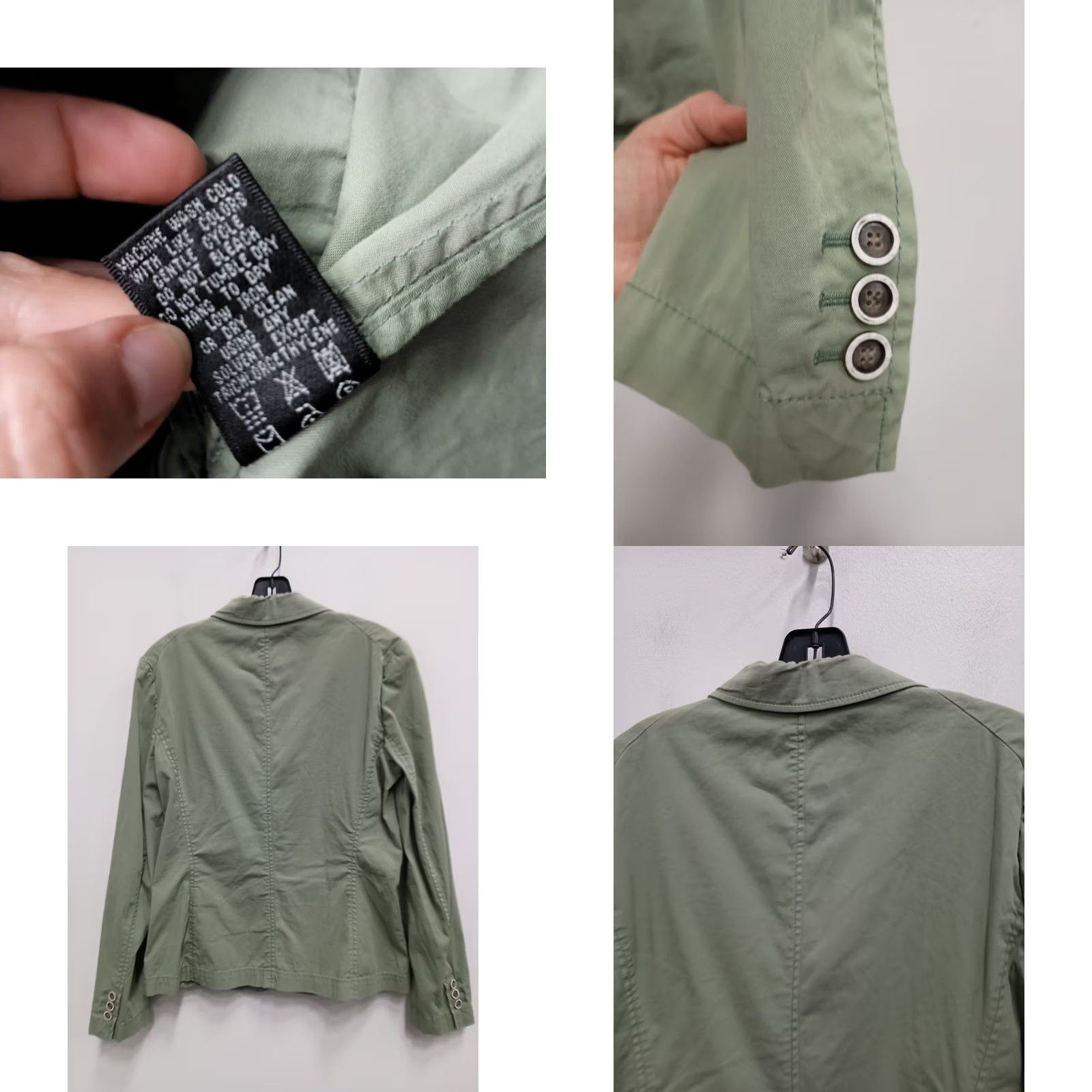 Vintage Lafayette 148 New York Blazer Jacket Sz 4 Green Carrier Office Minimalist Womens Size S / US 4 / IT 40 - 8 Thumbnail