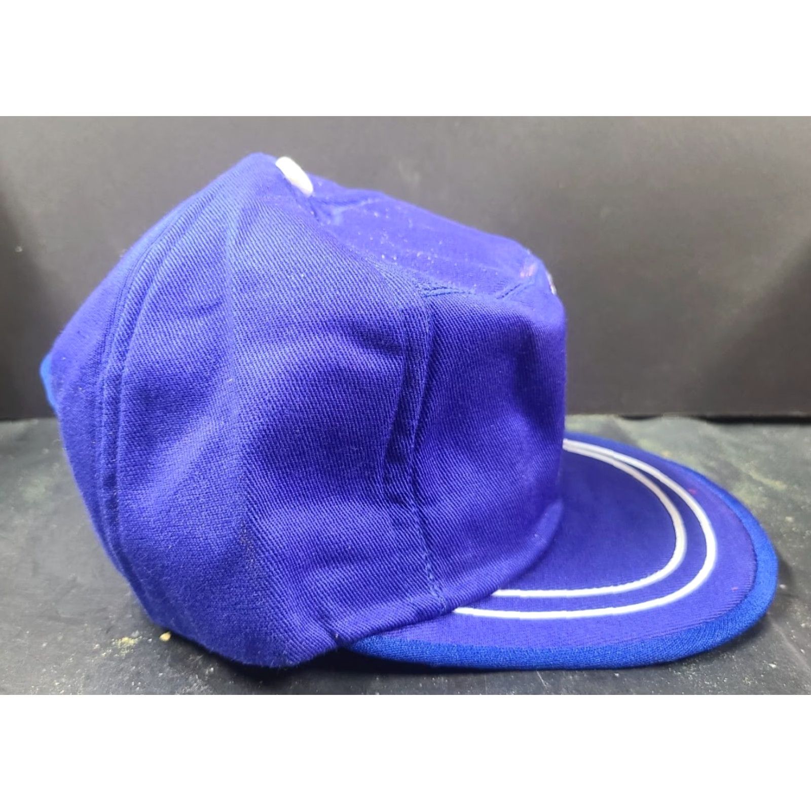Vintage VINTAGE Kap King Trapper Hat USA Patch Blue/White Adjustable Size Large Men Winter Cap 80s Theme Canvas Cotton Polyester Ear Flap Lined Size ONE SIZE - 7 Thumbnail