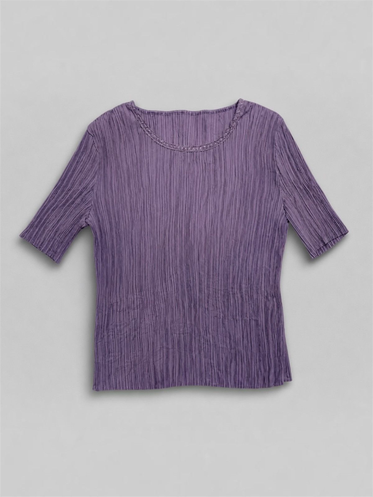 Japanese Brand Inner Pleats Issey Miyake Style Top Size L / US 10 / IT 46 - 1 Thumbnail