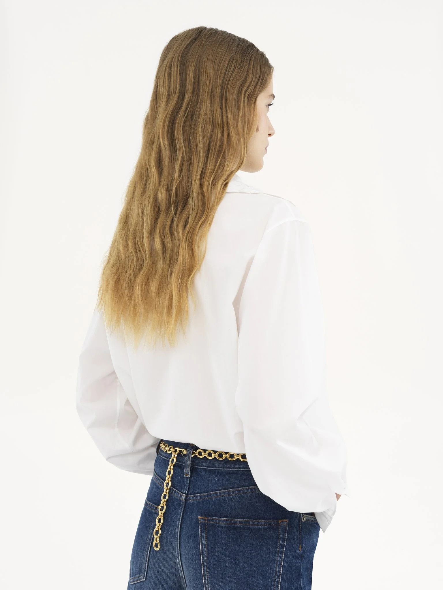 Chloe o1loc1c10226 Embroidered Lavalliere Shirt in White Size XS / US 0-2 / IT 36-38 - 4 Thumbnail