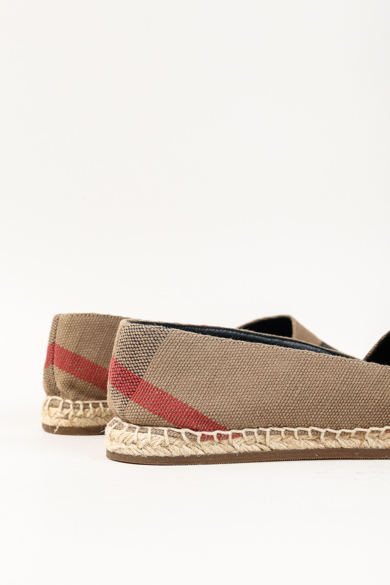 Burberry Burberry Hodgeson Canvas Check Espadrille Flat Shoe Size US 5 / IT 35 - 8 Thumbnail