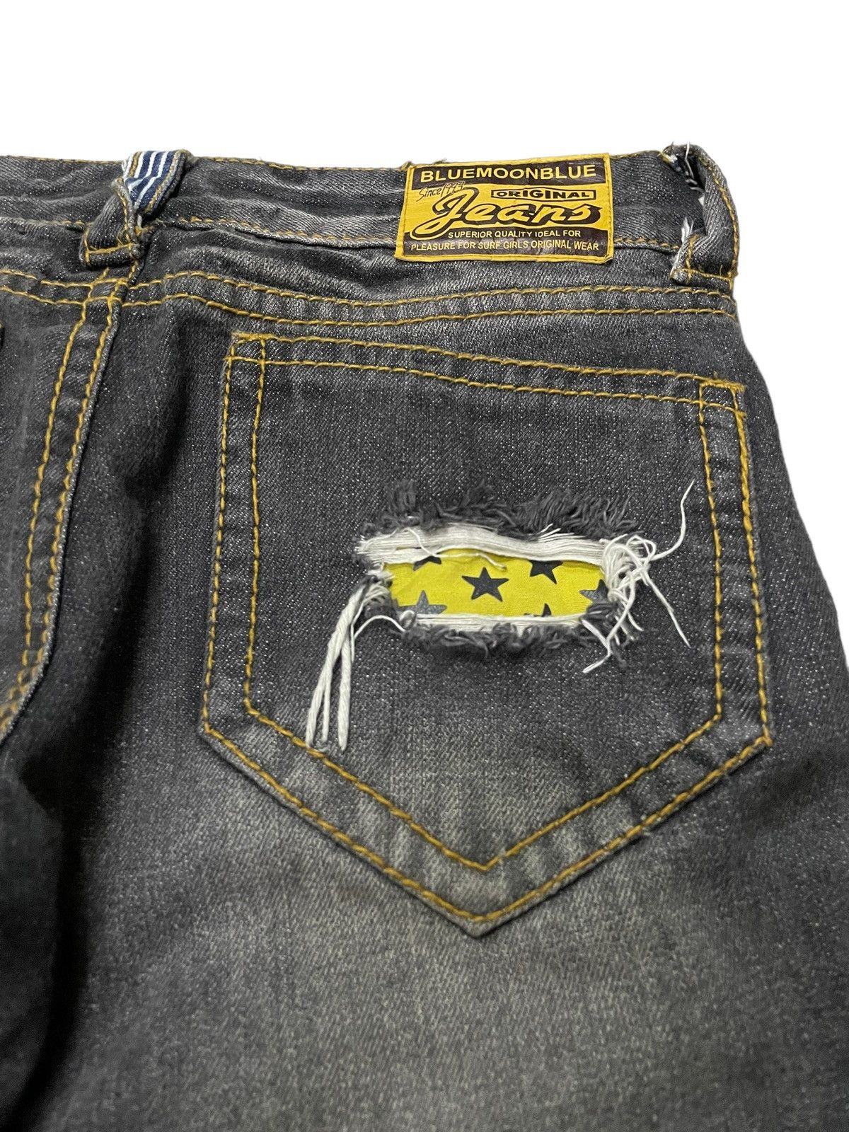 Hysteric Glamour Blue Moon Japan Distressed Patchwork Details Jeans Size US 29 - 13 Thumbnail
