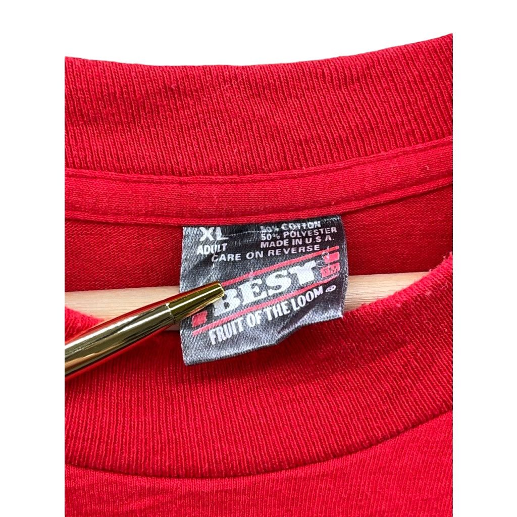 Fruit Of The Loom × Vintage VTG 1990's Nebraska University College Football T-Shirt Size US XL / EU 56 / 4 - 3 Thumbnail