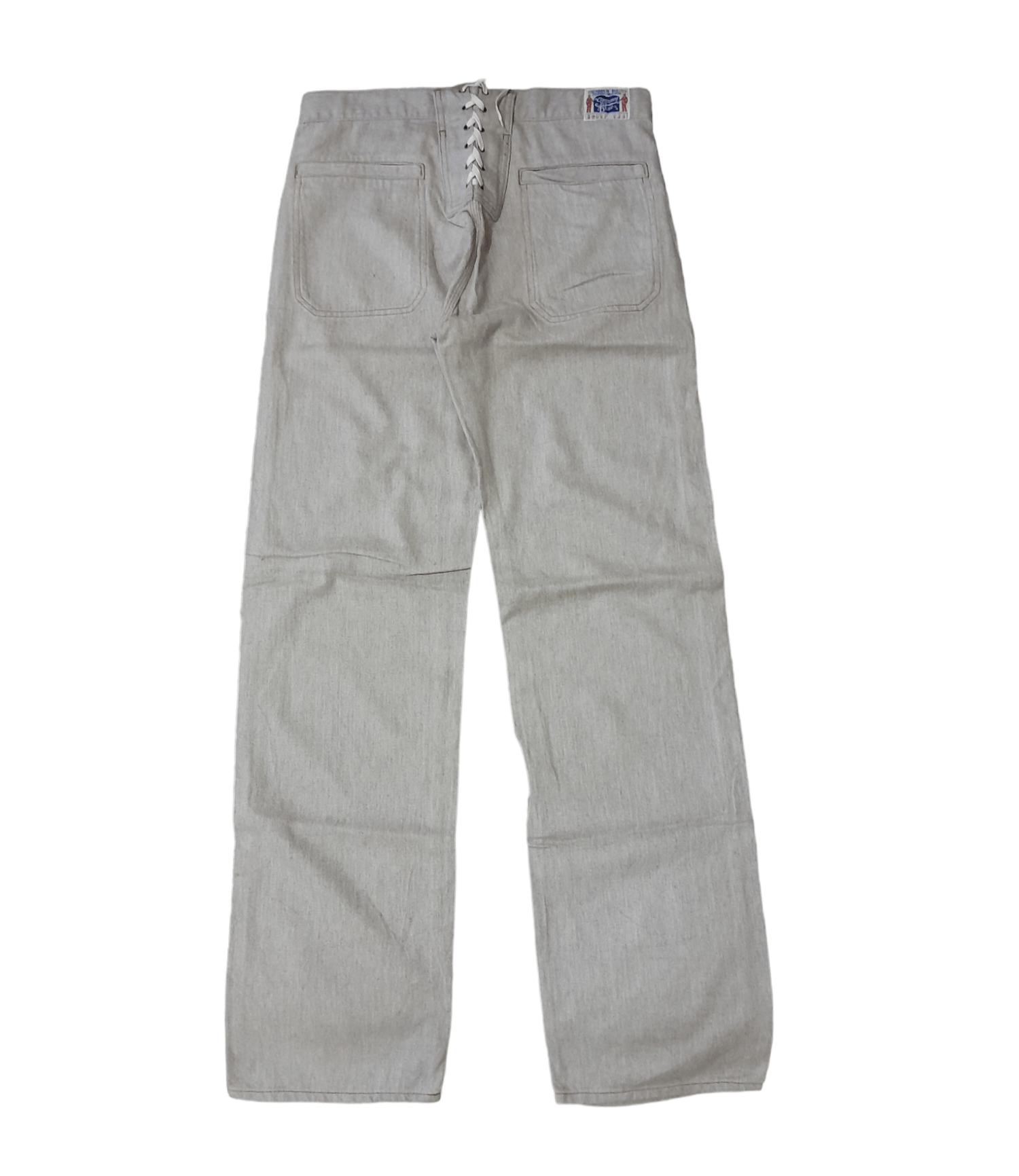 45rpm Stormy Blue laces back work pants Size US 34 / EU 50 - 4 Thumbnail