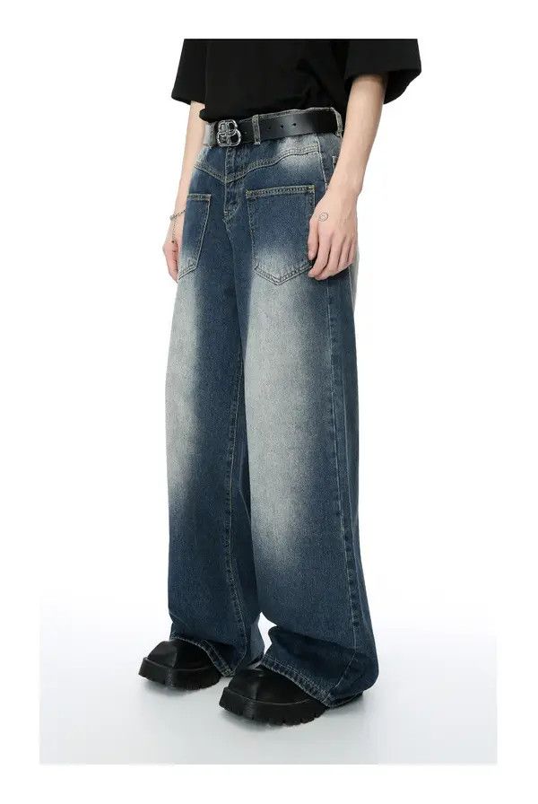 Japanese Brand Noriyo x naga Men's vintage wide-leg washed jeans Size US 32 / EU 48 - 6 Thumbnail