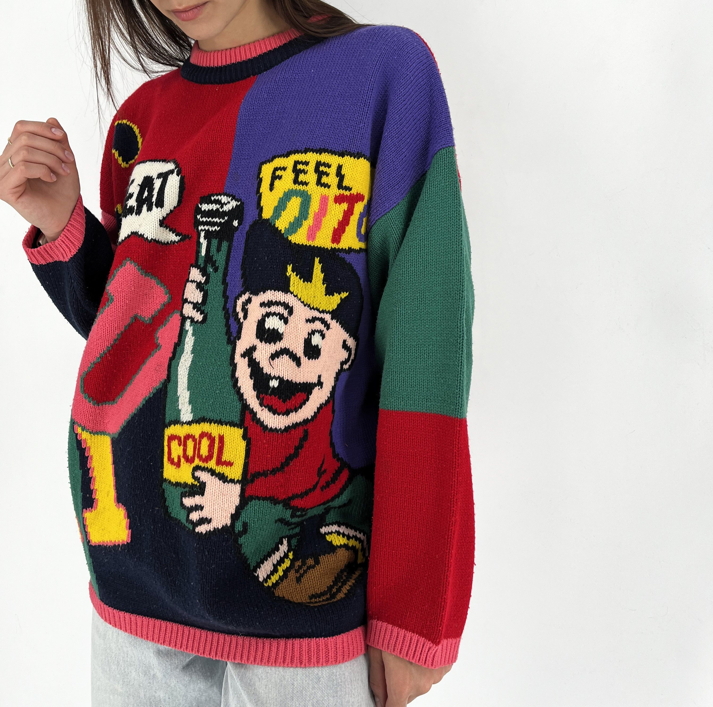 Vintage Vintage DITO DITO Graphic Knit Sweater L Pop Art Comic Style Size L / US 10 / IT 46 - 4 Thumbnail