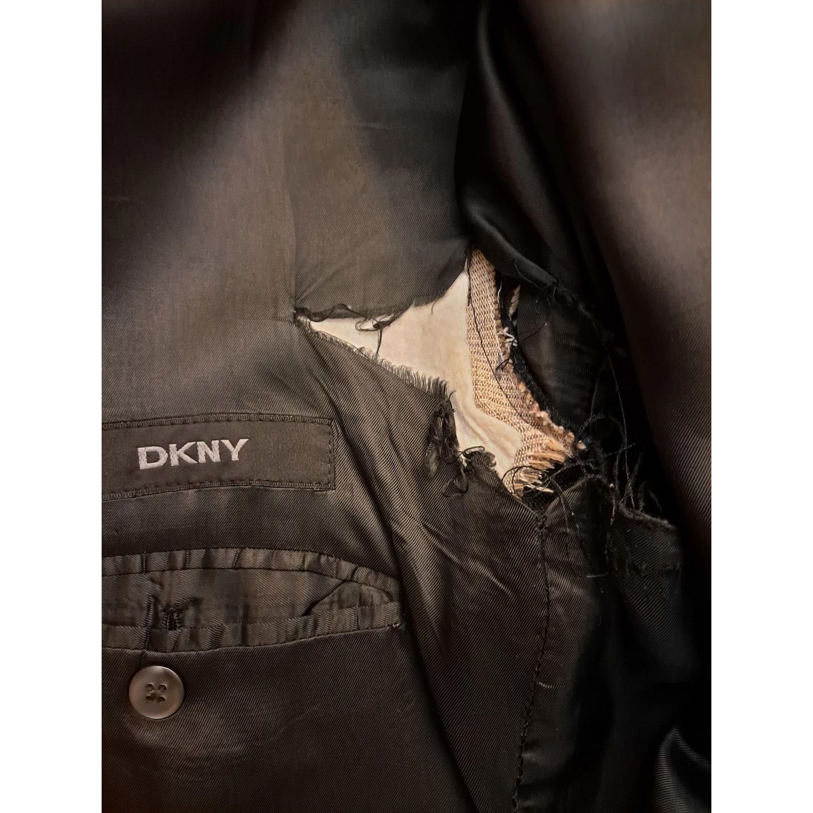 DKNY DKNY Navy Blue Suit Jacket Made in Canada Size 42L Size 42R - 7 Thumbnail