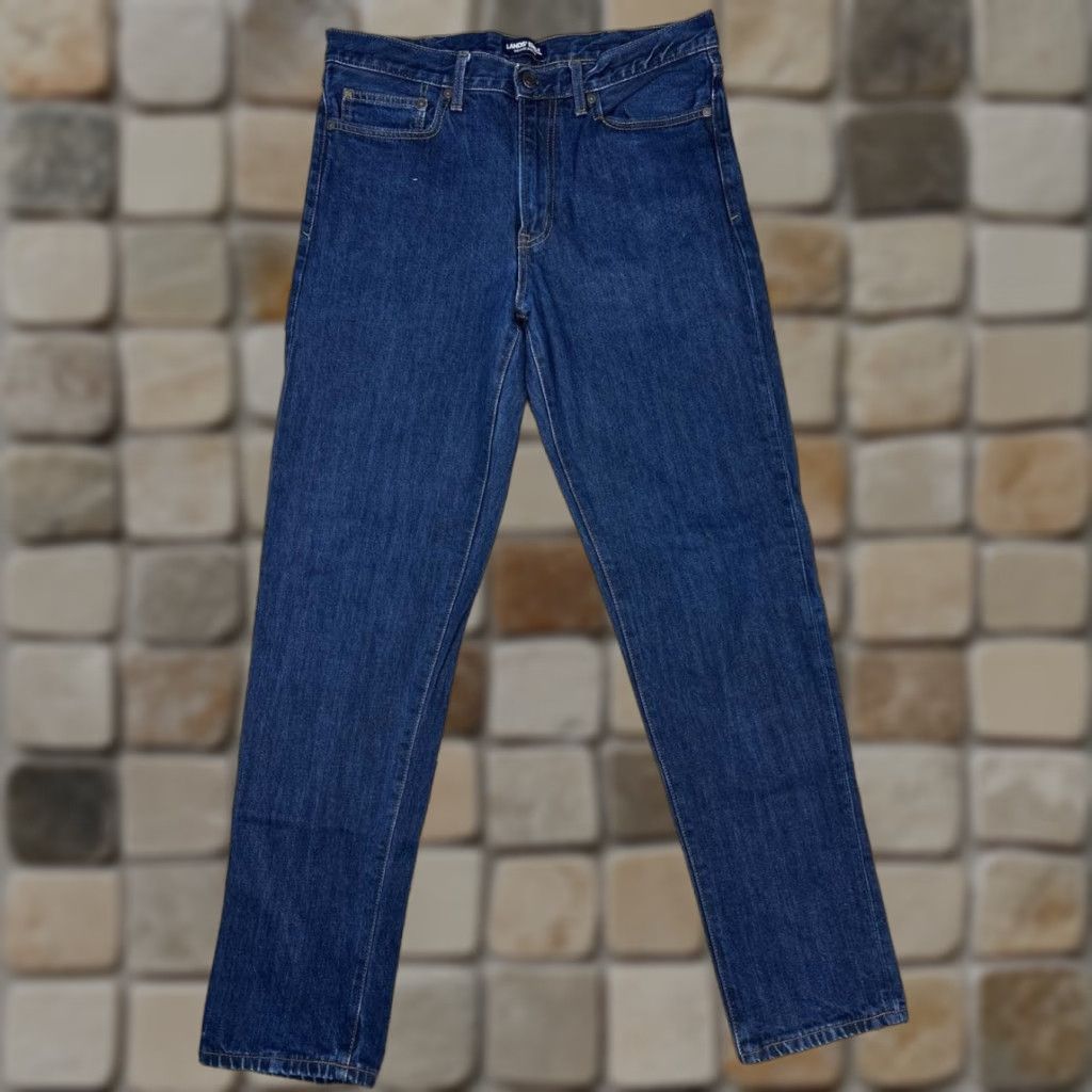 Lands' End Lands' End Square Rigger Jeans Mens 34 Blue Denim Regular Fit 5-Pocket 34x33 Mid Rise Straight Jeans Size US 34 / EU 50 - 1 Thumbnail