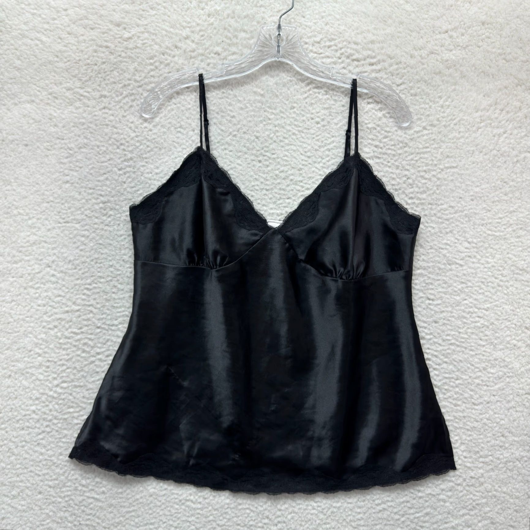 Vintage VINTAGE Xhilaration Camisole Top 2XL Black Satin Fairy Goth Whimsigoth Shirt Womens Size XXL / US 16-18 / IT 52-54 - 2 Thumbnail