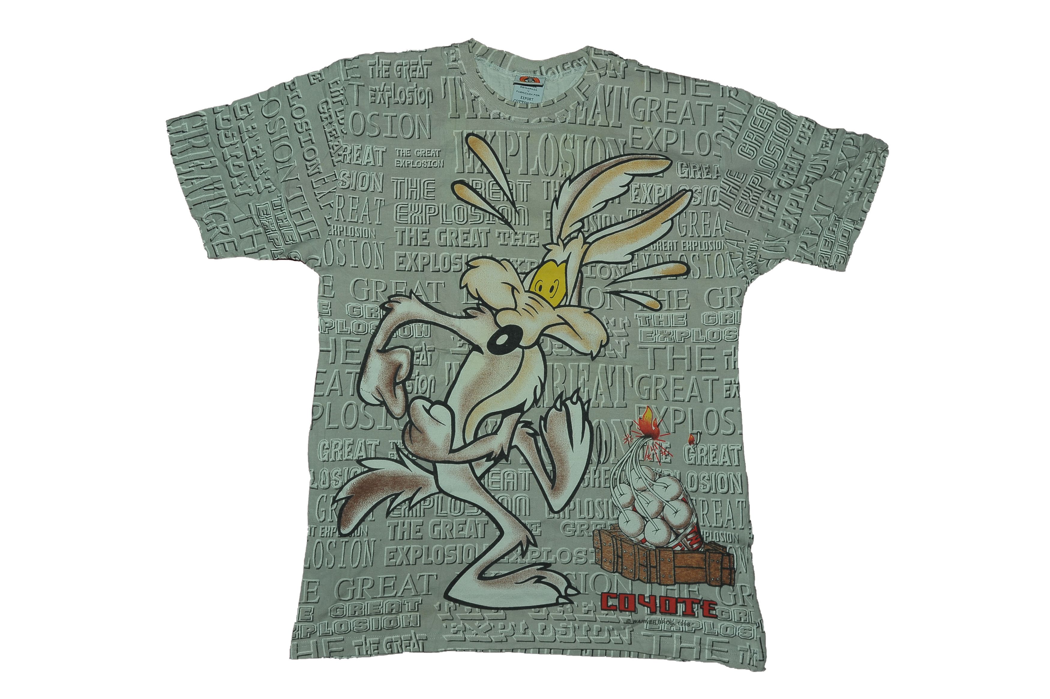 Vintage Vintage 90s Coyote Looney Tunes T-shirt Size US S / EU 44-46 / 1 - 1 Thumbnail
