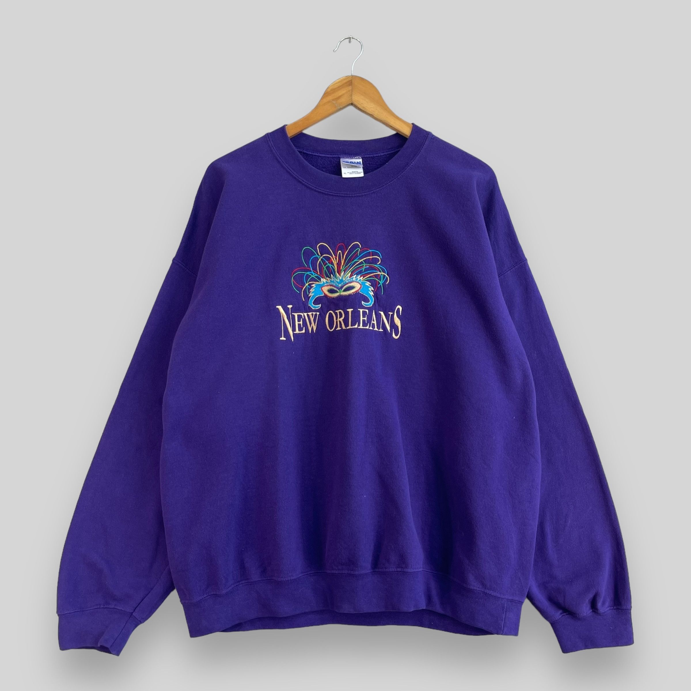 Japanese Brand × Vintage NEW ORLEANS Emboidery Carnival Parties Sweatshirt Size US XL / EU 56 / 4 - 1 Thumbnail