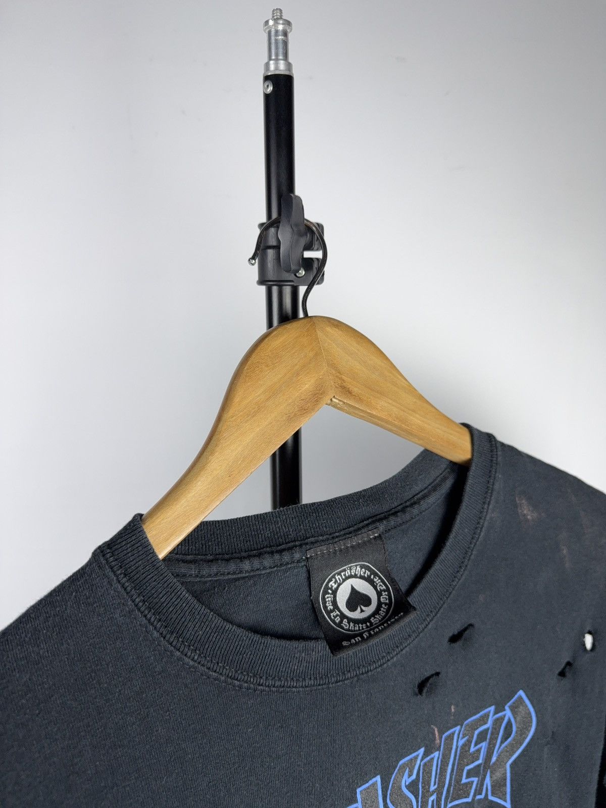 Thrasher 00s Thrasher Magazine Distressed Tee Grunge Skate T-Shirt Size US L / EU 52-54 / 3 - 6 Thumbnail