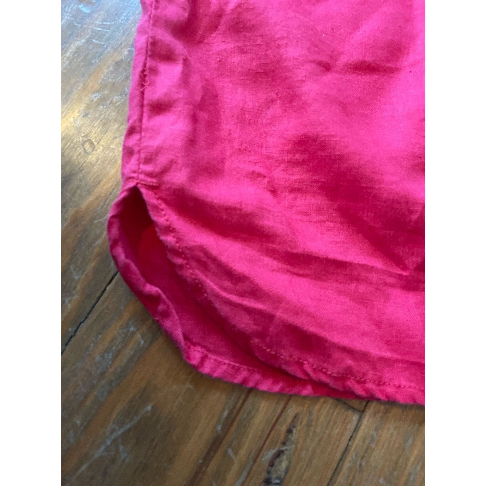 Willi Smith Willi Smith 100% linen Red Drawstring Waist Mini Skirt, M Size 28" / US 6 / IT 42 - 7 Thumbnail