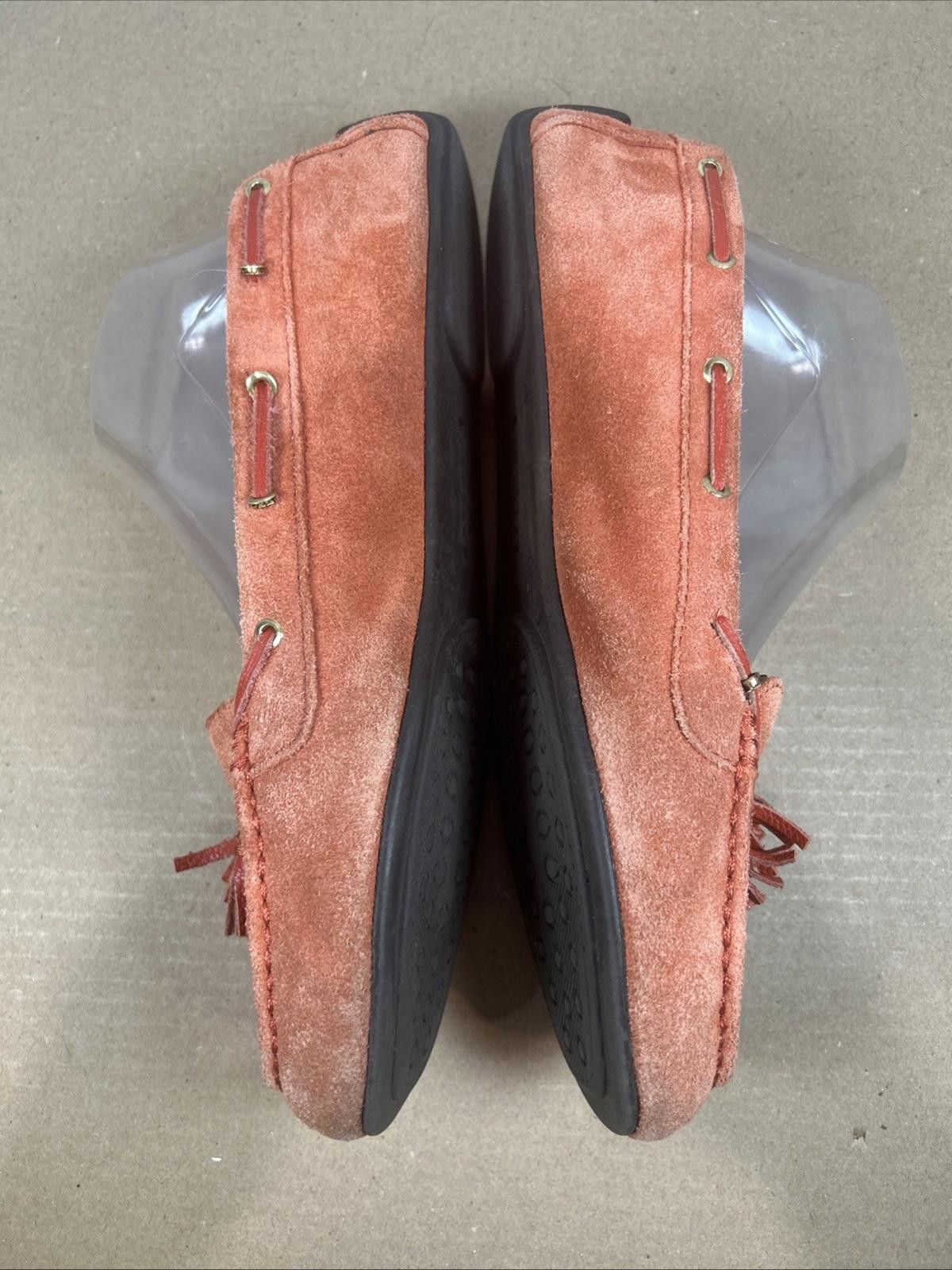 Other TALBOTS Women's Sz10.5 Orange Suede Leather Tassel Slip On Size US 10.5 / IT 40.5 - 2 Thumbnail
