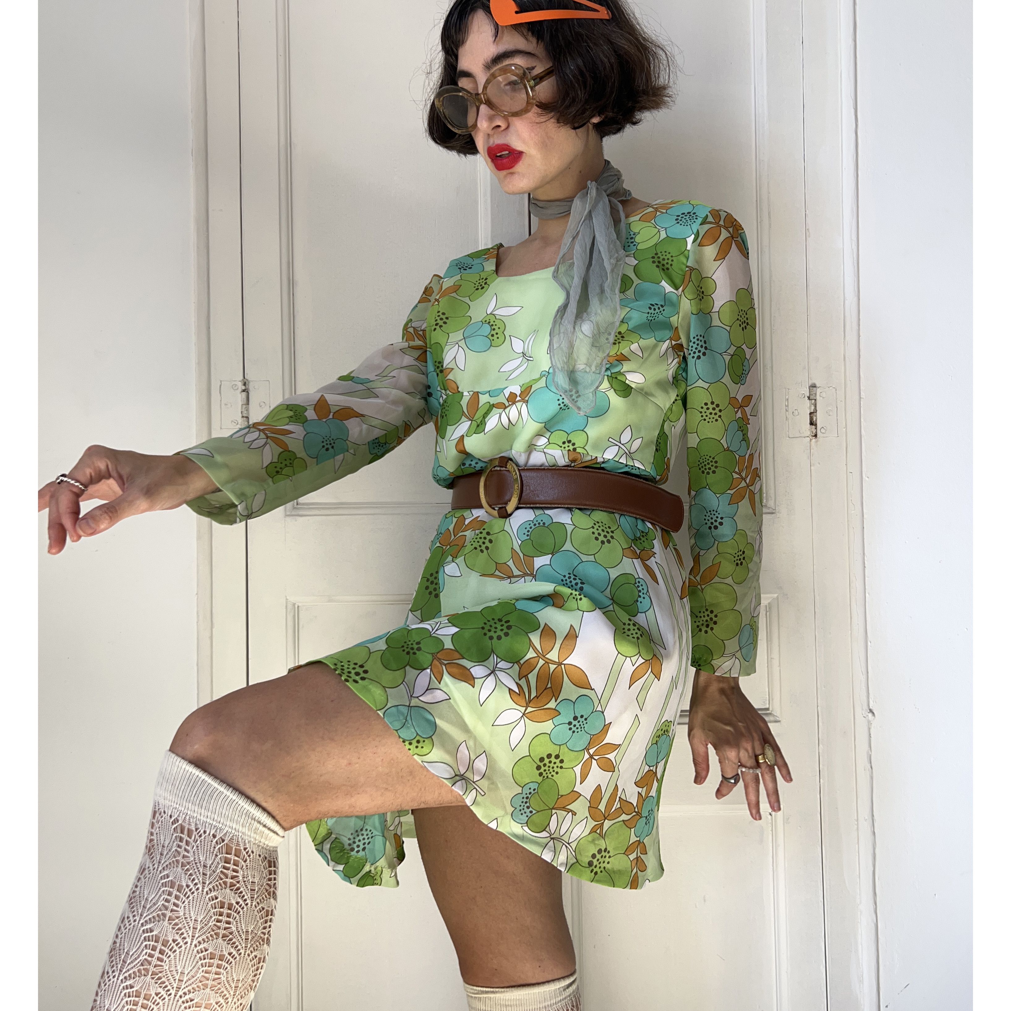 Vintage vintage 70s floral mini dress Size M / US 6-8 / IT 42-44 - 7 Thumbnail