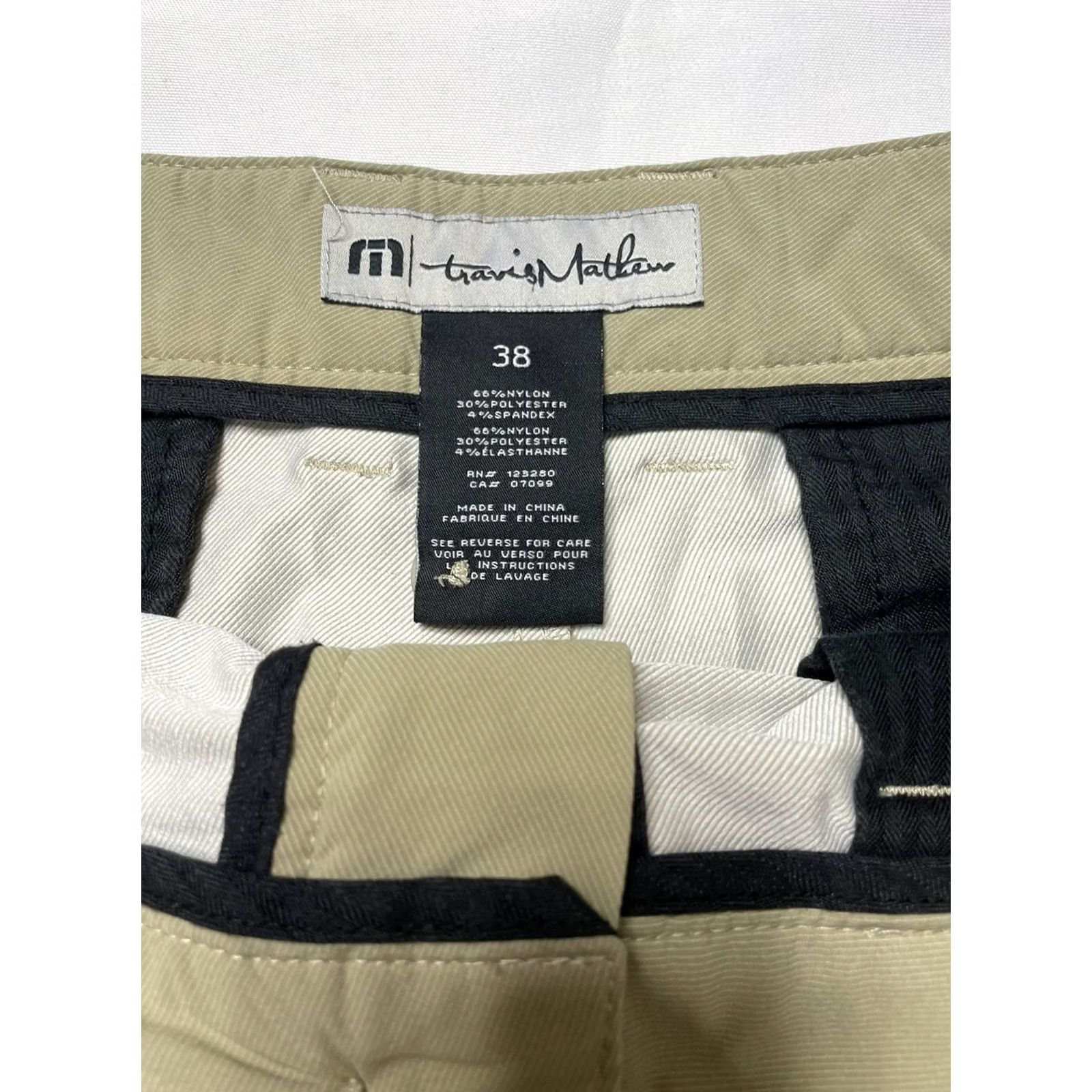 TravisMathew Travis Mathew Mens Golf Shorts Large XL 38 40 Tan Khaki Beige Flat Stretch Performance Size US 40 / EU 56 - 4 Thumbnail