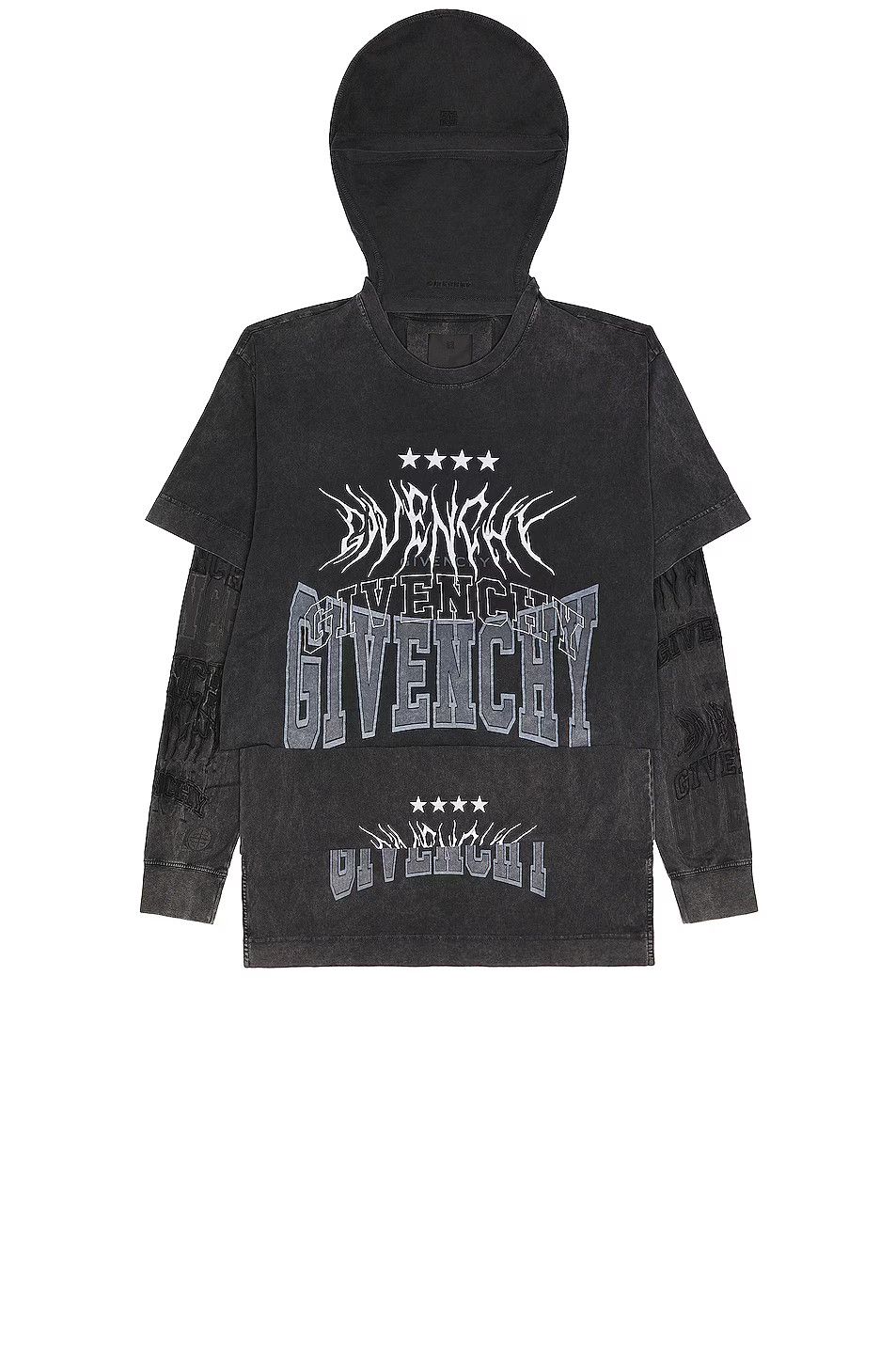 Givenchy o1gr1nt0125 Balaclava All-In-One T-Shirt in Grey Size US L / EU 52-54 / 3 - 1 Thumbnail