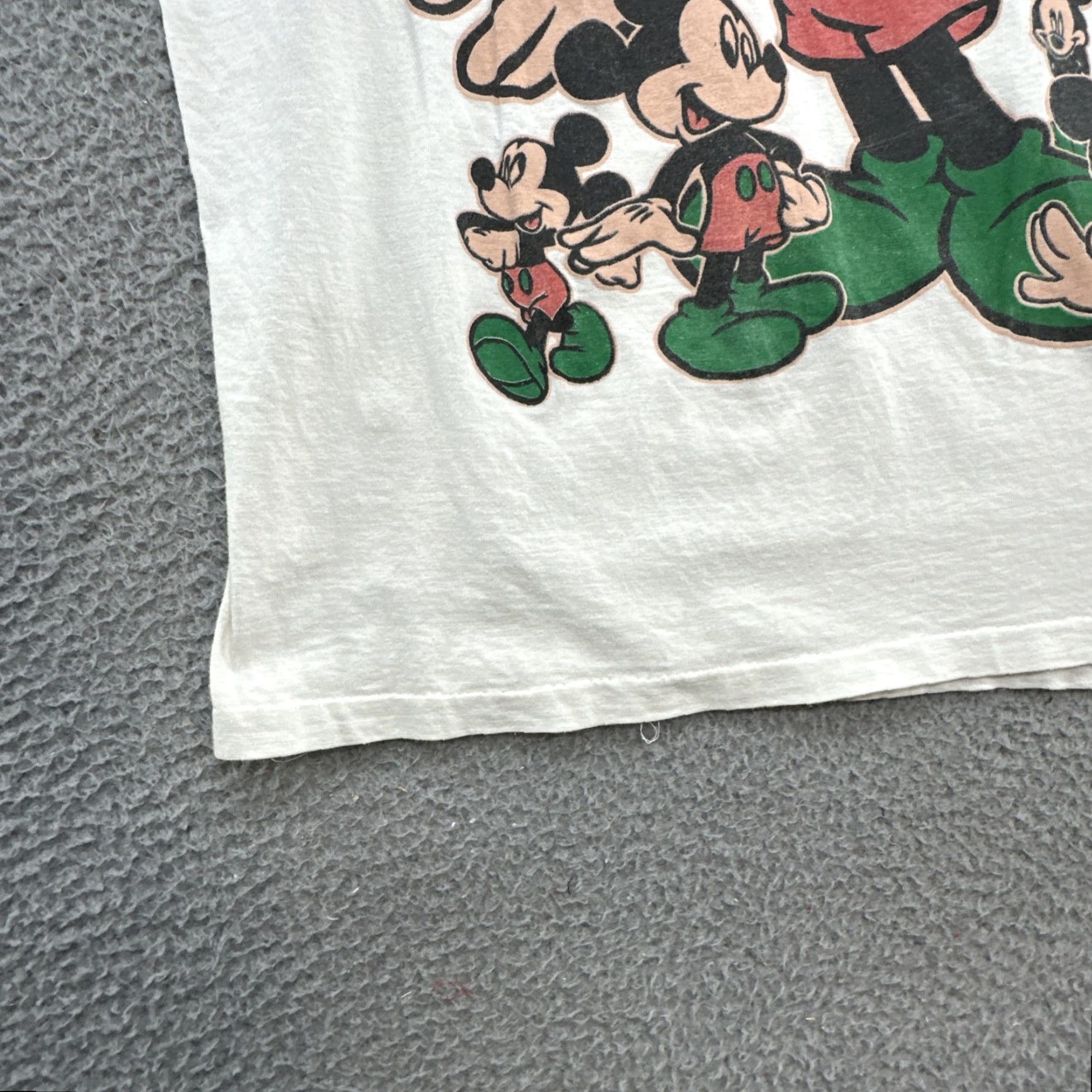 Disney VINTAGE Disney Mickey Mouse White T Shirt XL 90s Single Stitch Unisex Adults Shirt Mens Womens Size US XL / EU 56 / 4 - 4 Thumbnail