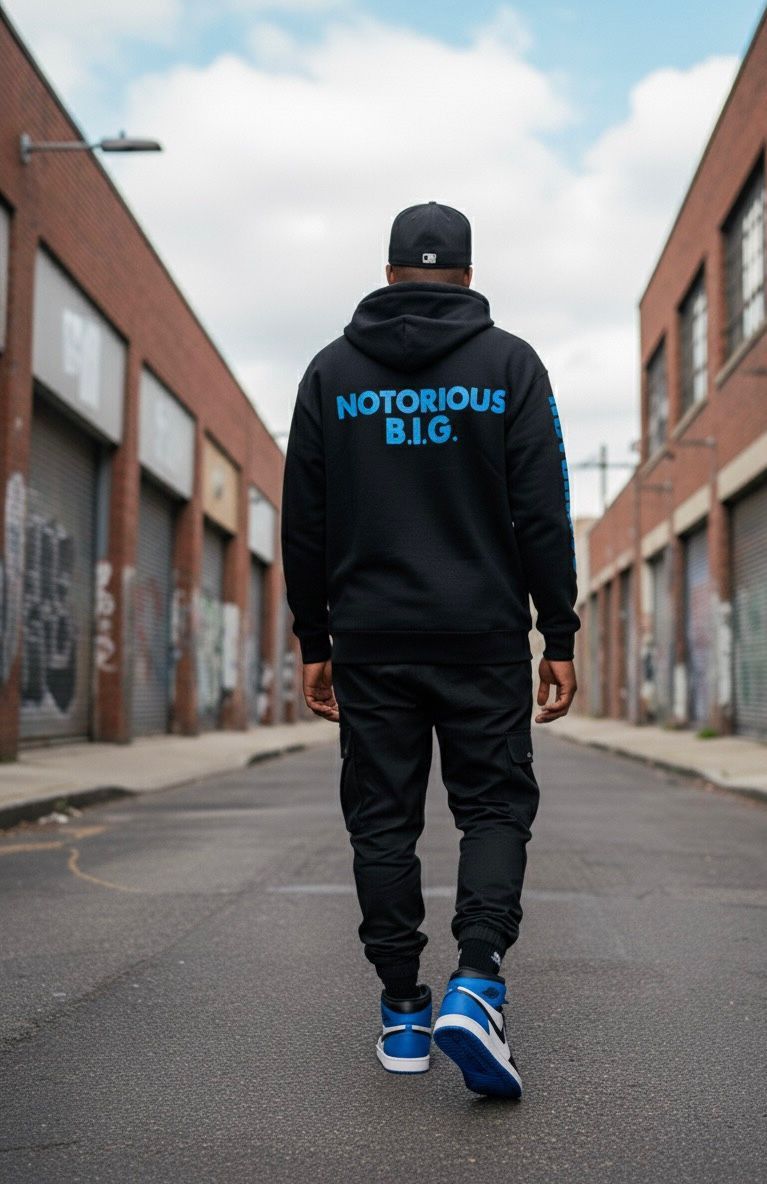 Jordan Craig MEN Hoodie Sweatshirt- Biggie Notorius - Black Size US L / EU 52-54 / 3 - 5 Thumbnail