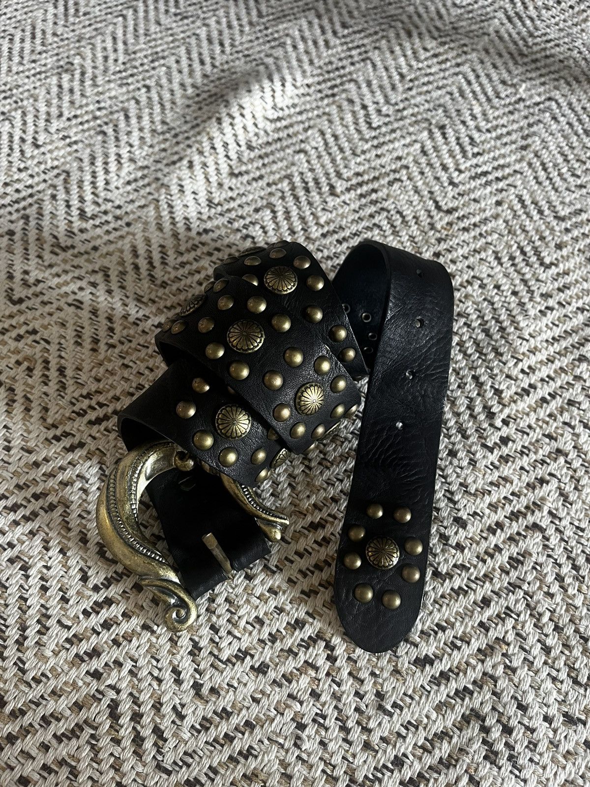 Leather Vintage leather belts Y2k japan style Size ONE SIZE - 2 Thumbnail