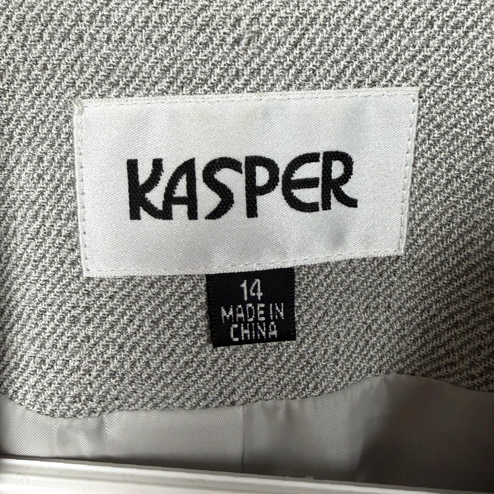 Kasper Kasper Blazer 14 Three-Button Lined Suit Jacket Career Office Chic Classic Size XL / US 12-14 / IT 48-50 - 5 Thumbnail