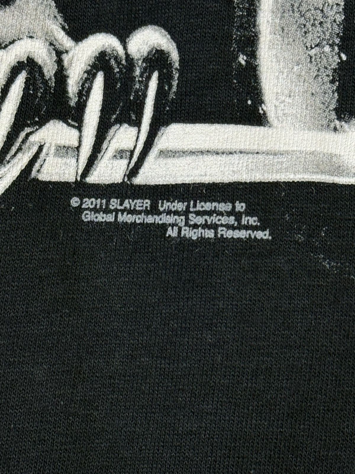 Band Tees Vintage Slayer 2011 Eagle Logo Thrash Metal Band T-Shirt L Size US L / EU 52-54 / 3 - 3 Thumbnail