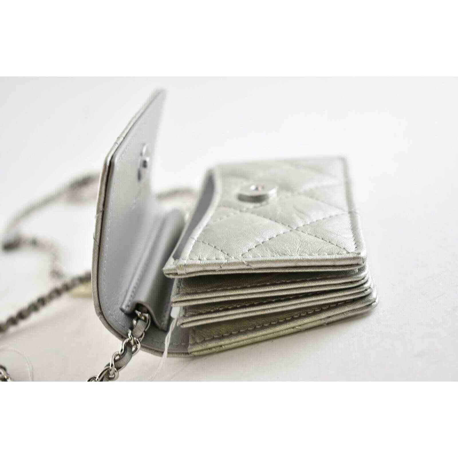 Chanel Chanel Mini Wallet Chain Gold Charm Shoulder Crossbody Bag Size ONE SIZE - 11 Thumbnail