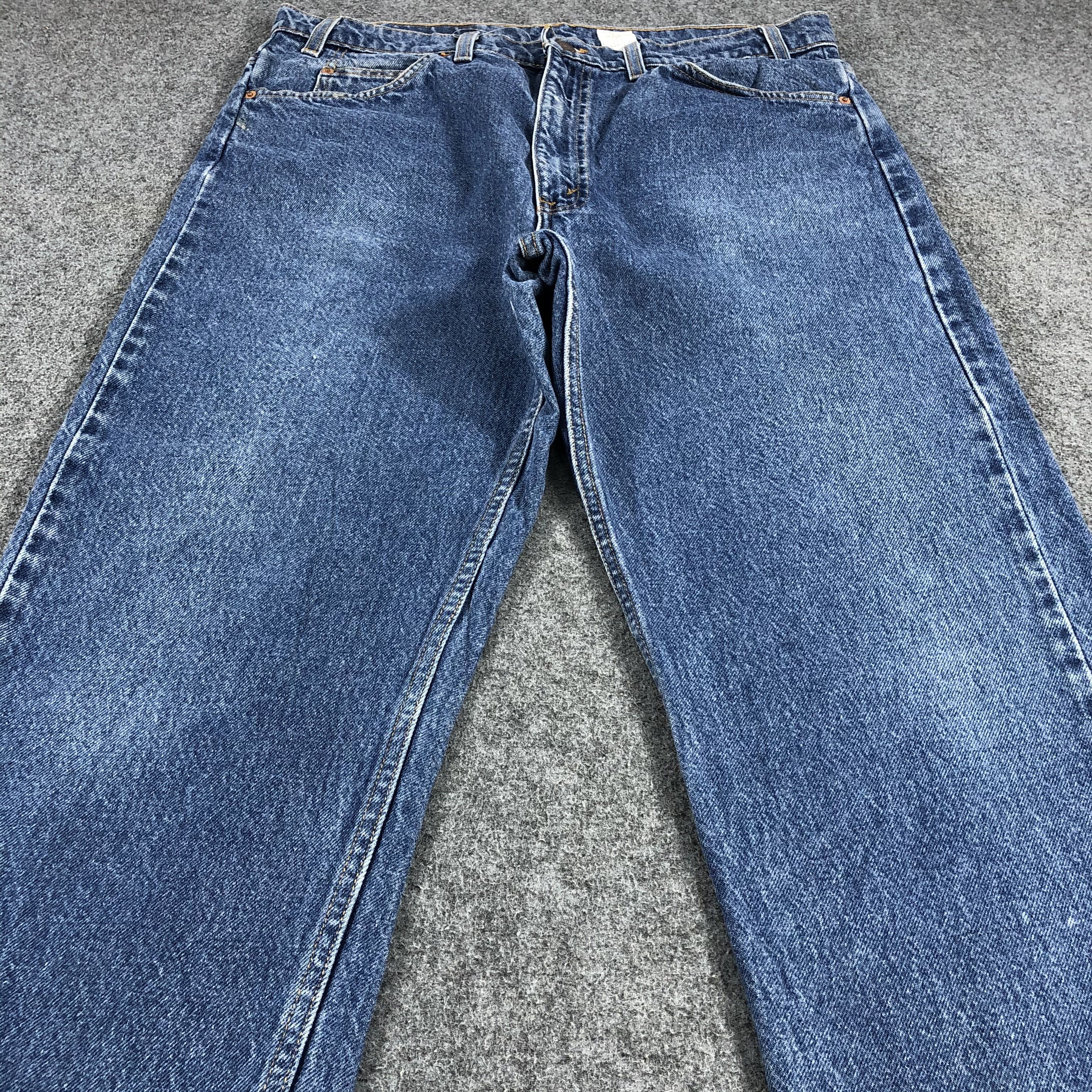 Levi's × Vintage 90s Vintage Levis 505 Orange Tab Jeans-JM1110A Size US 36 / EU 52 - 3 Thumbnail