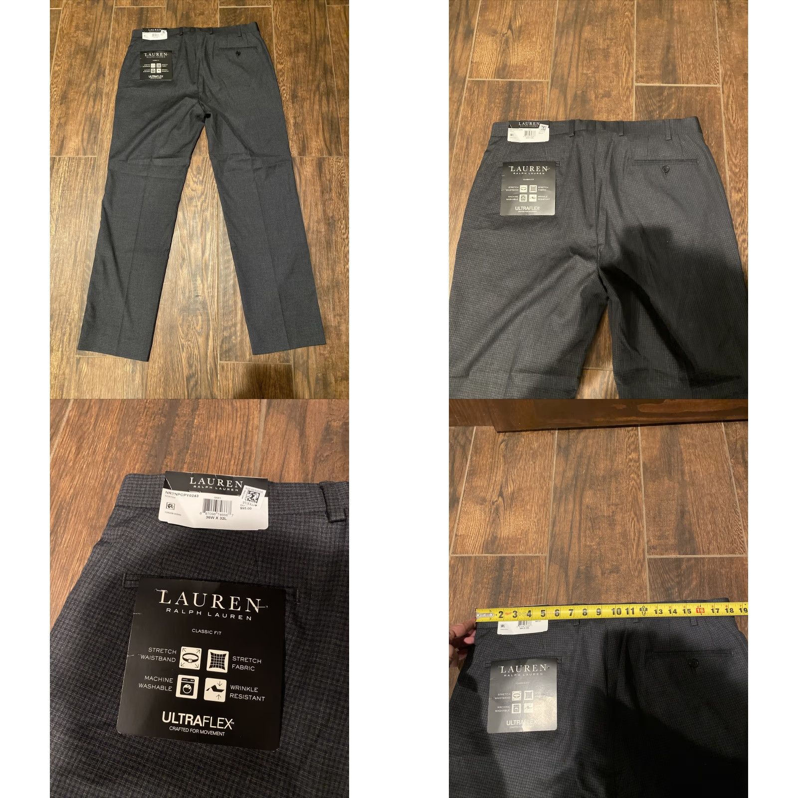 Ralph Lauren Lauren Ralph Lauren Pants Mens 36X30 Gray Black Classic Fit Ultraflex Dress Pants Mens Regular 36x30 Multicolor Size US 36 / EU 52 - 8 Thumbnail