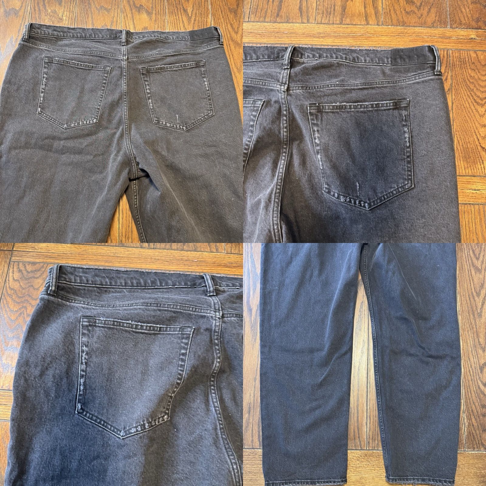 Abercrombie & Fitch Abercrombie The Dad High Rise Jeans 36 Black Straight 46x30 New Distress Womens Size 32" / US 10 / IT 46 - 9 Thumbnail