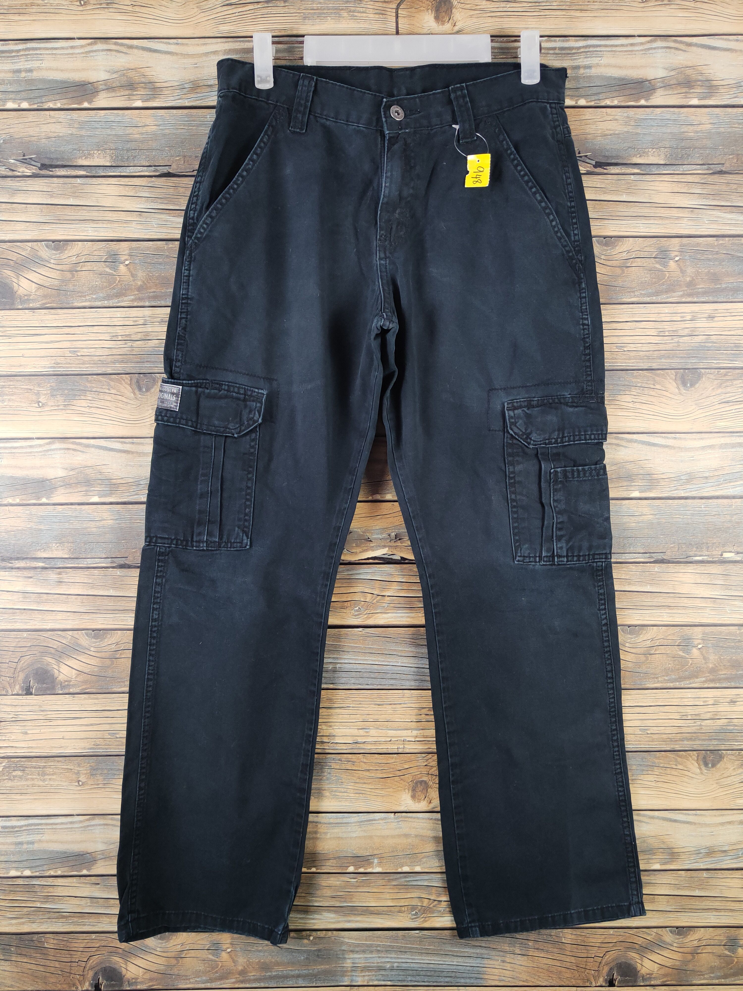 Japanese Brand DL Wrangler Black Multipocket Tactical Cargo Pants #948 Size US 31 - 1 Thumbnail