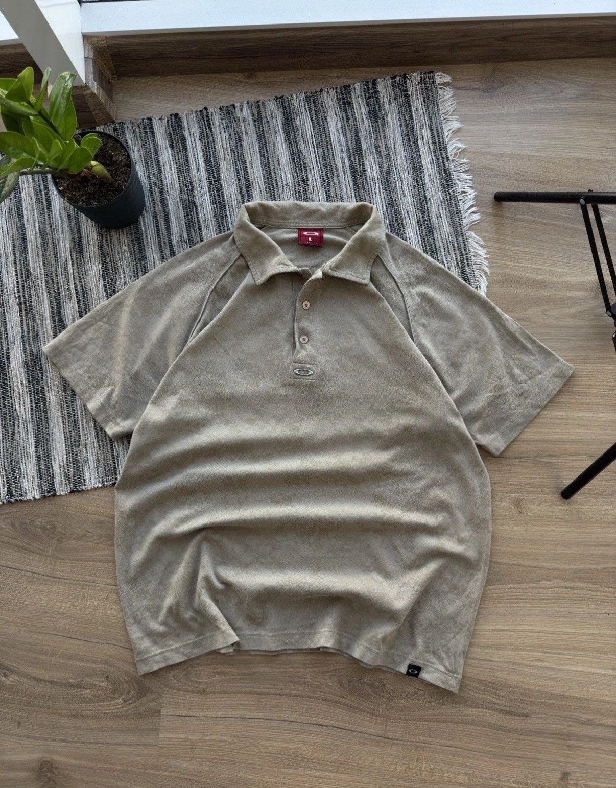 Oakley OAKLEY Vintage Center Metal Monogram Skull 90s Polo T Shirt Size US L / EU 52-54 / 3 - 7 Thumbnail