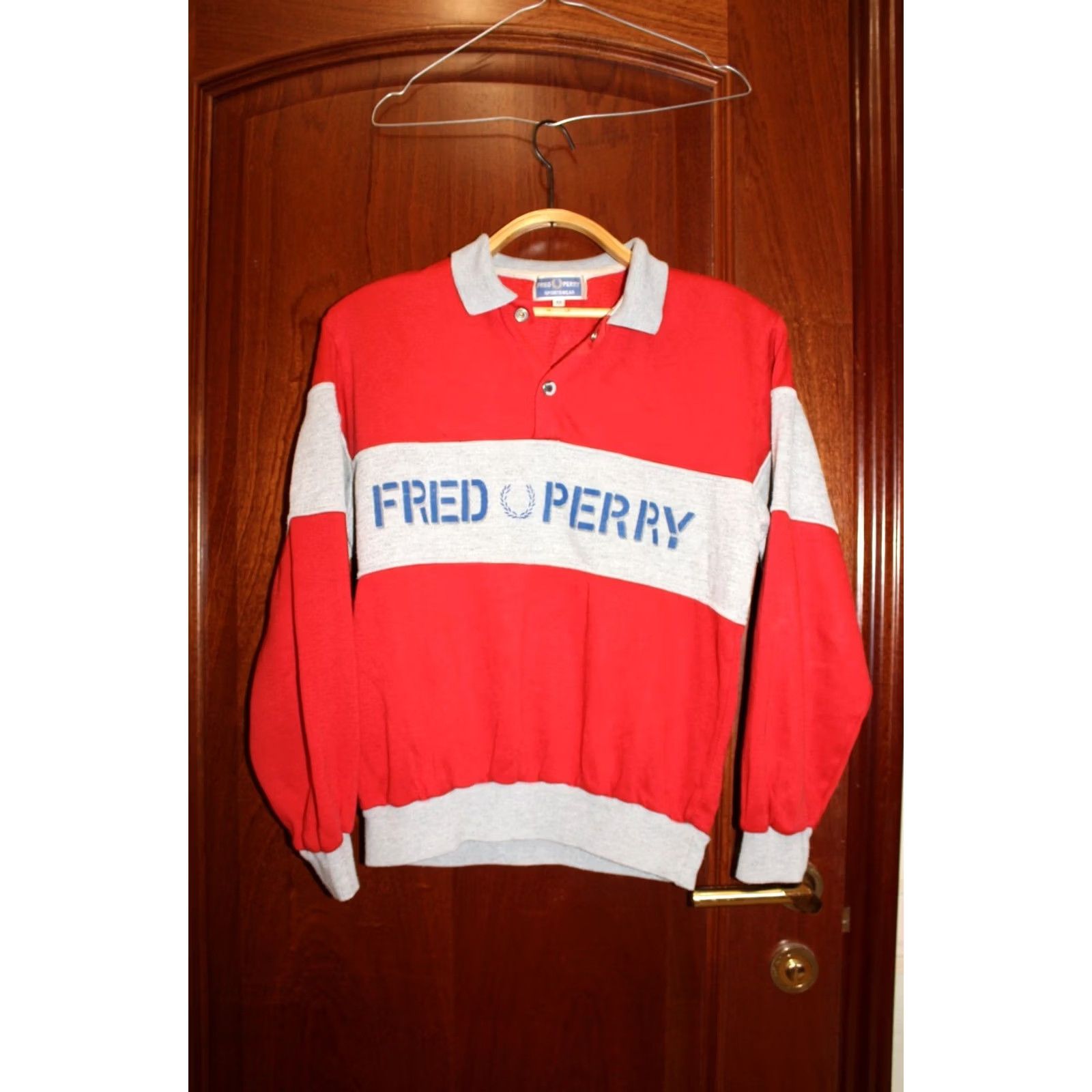 Fred Perry VINTAGE Fred Perry Red Top Sweater Jumper - Size M Mens Pullover Polo Style Red Top sweatshirt Size US M / EU 48-50 / 2 - 2 Thumbnail
