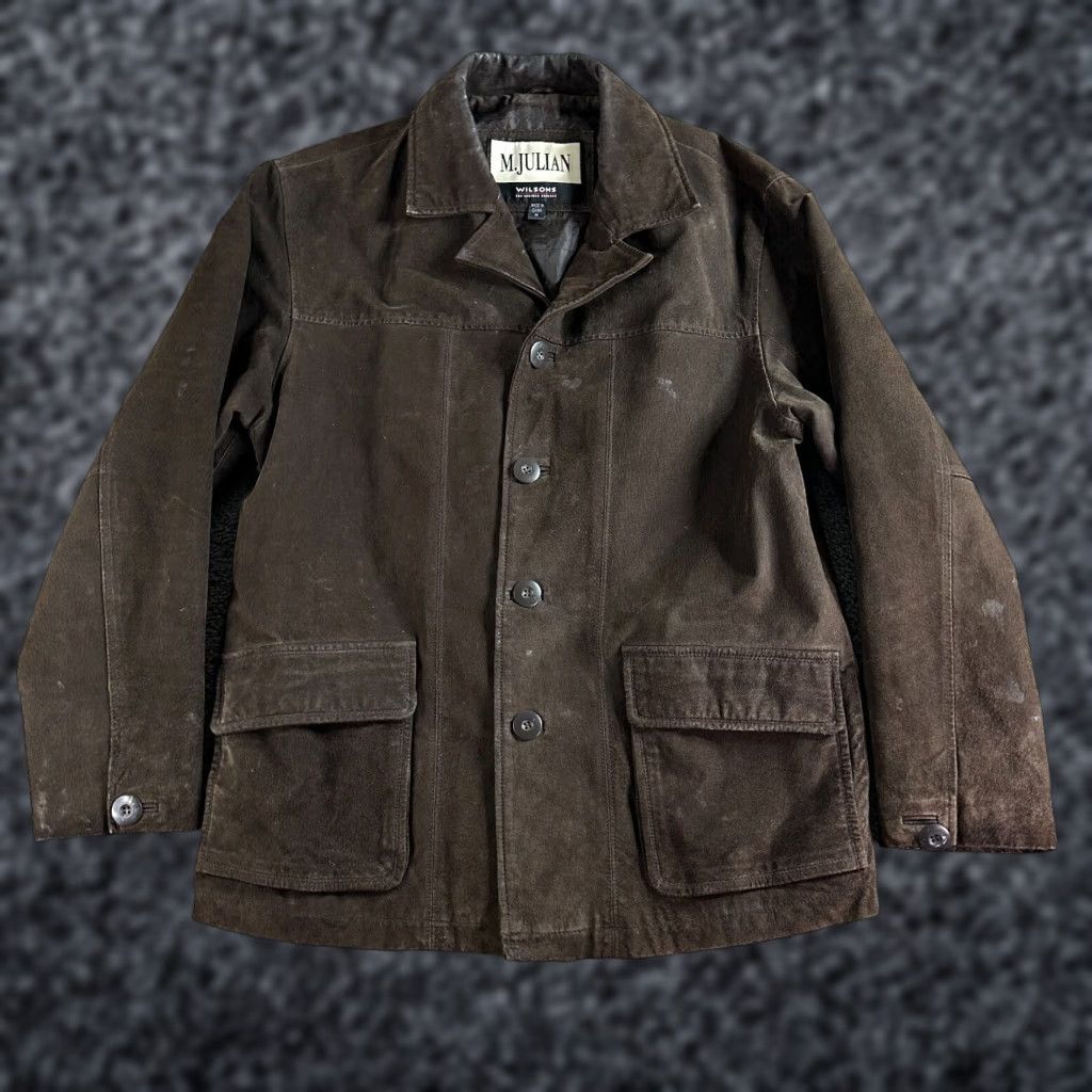 Vintage VINTAGE Wilsons Leather Jacket Mens M 90s Style Brown Leather Overcoat Shirt Jacket Casual Mens 90s Wilsons Leather M Brown Jacket Size US M / EU 48-50 / 2 - 1 Thumbnail