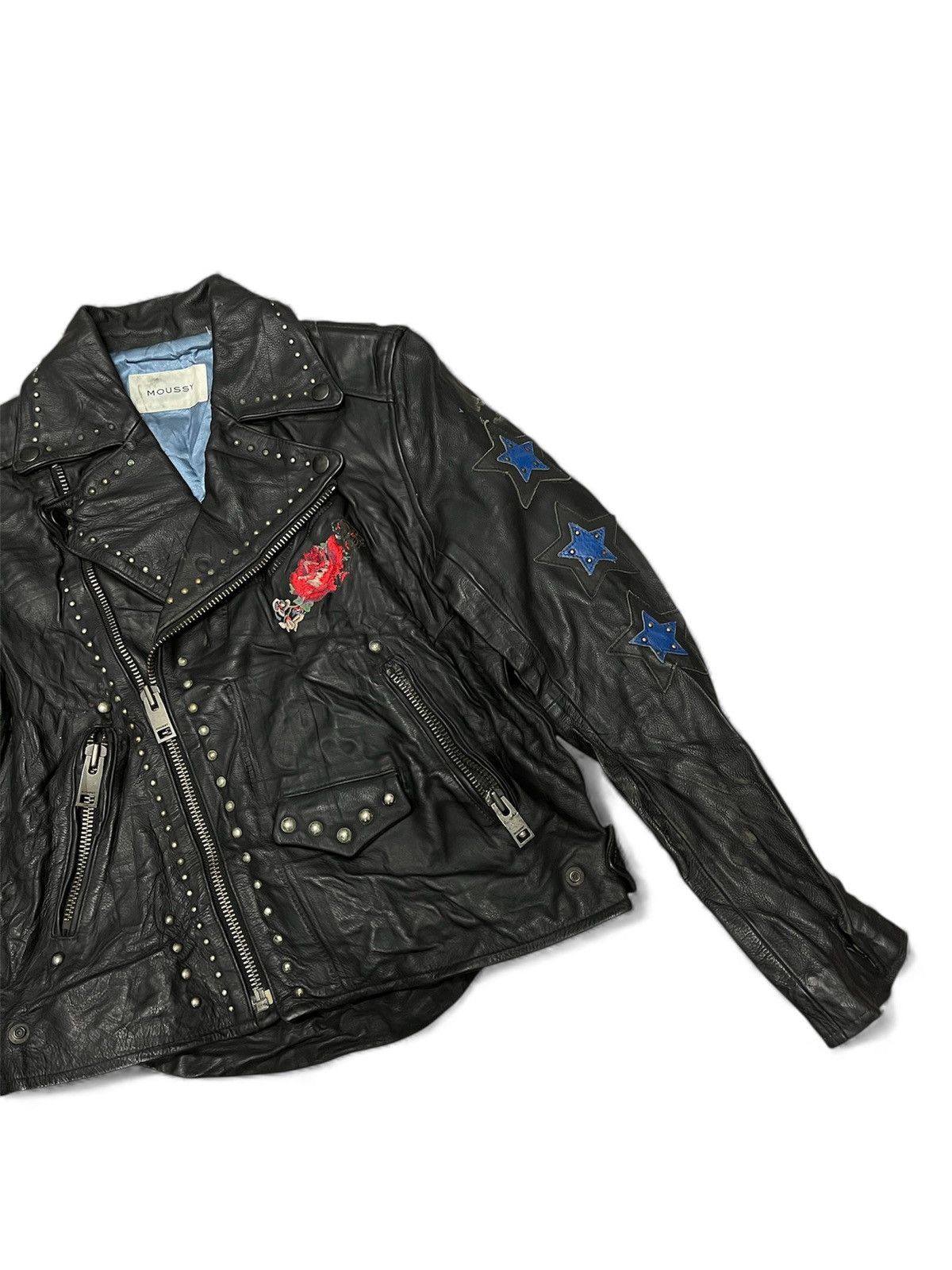 Vintage Moussy leather biker jacket by the Tokyo-based Size US S / EU 44-46 / 1 - 6 Thumbnail