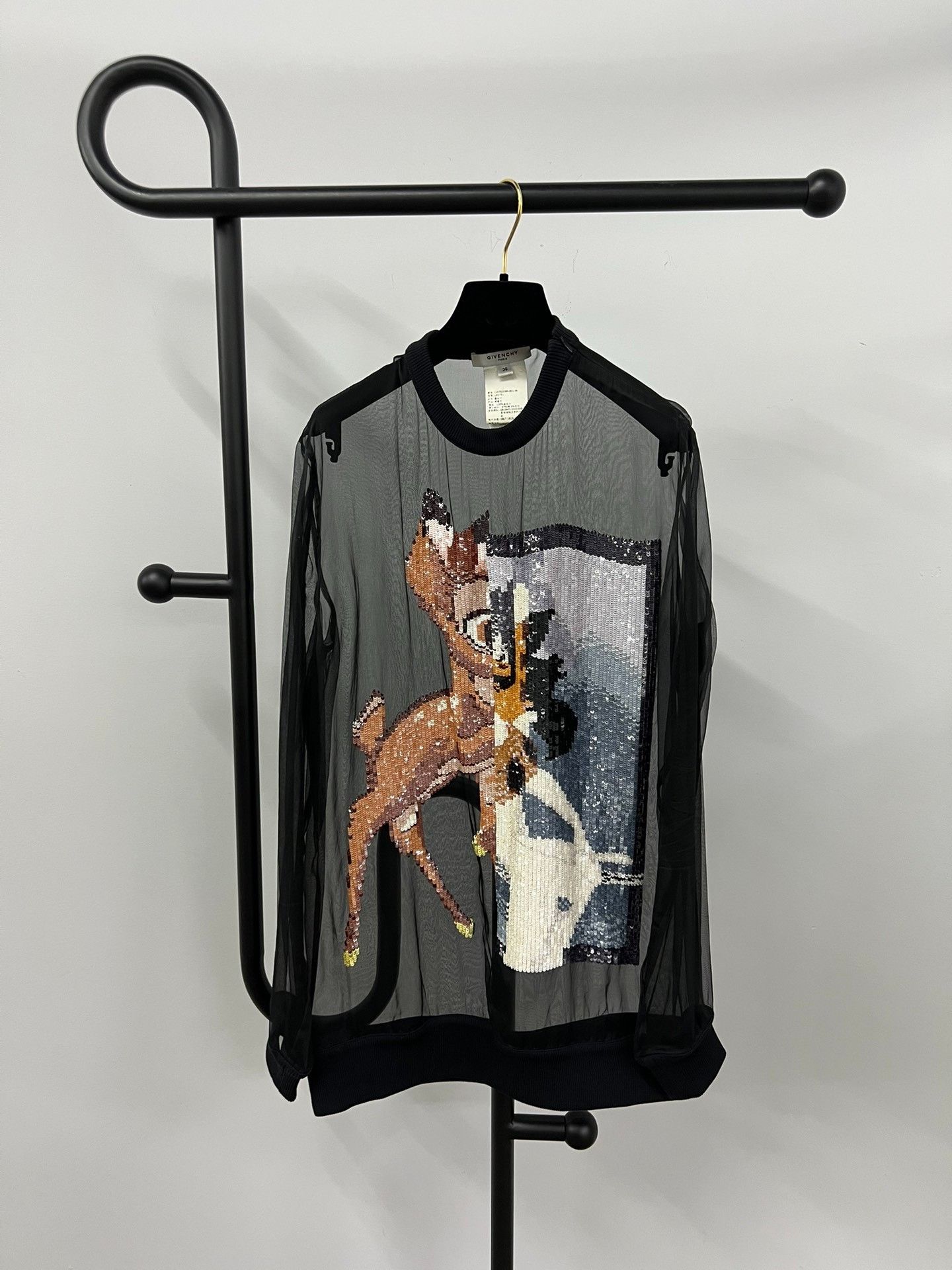 Givenchy Givenchy Sequin Bambi Long-sleeve Top Size S / US 4 / IT 40 - 1 Thumbnail
