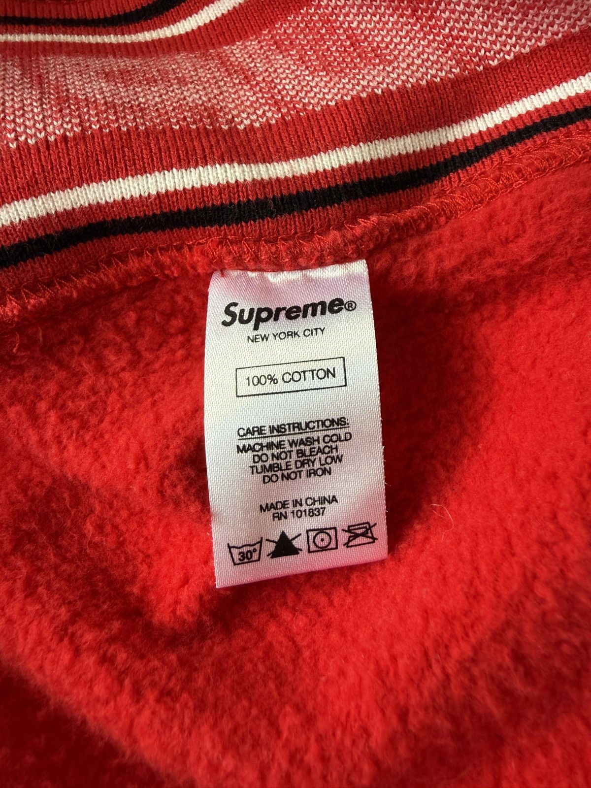 Supreme SUPREME FW19 - TEXT RIB HOODIE, SIZE LARGE Size US L / EU 52-54 / 3 - 7 Thumbnail
