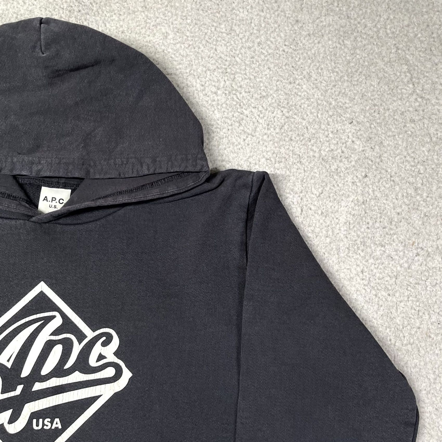 A.P.C. A.P.C. Hoodie Mens L Wayne Faded Sweatshirt Made USA Streetwear Size US L / EU 52-54 / 3 - 6 Thumbnail