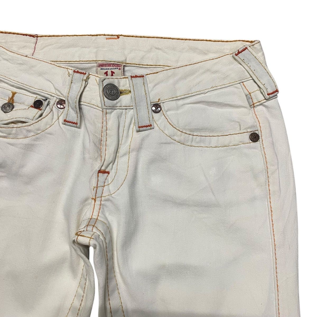 True Religion True Religion Off White Denim Flare Jeans Size 26" / US 2 / IT 38 - 5 Thumbnail