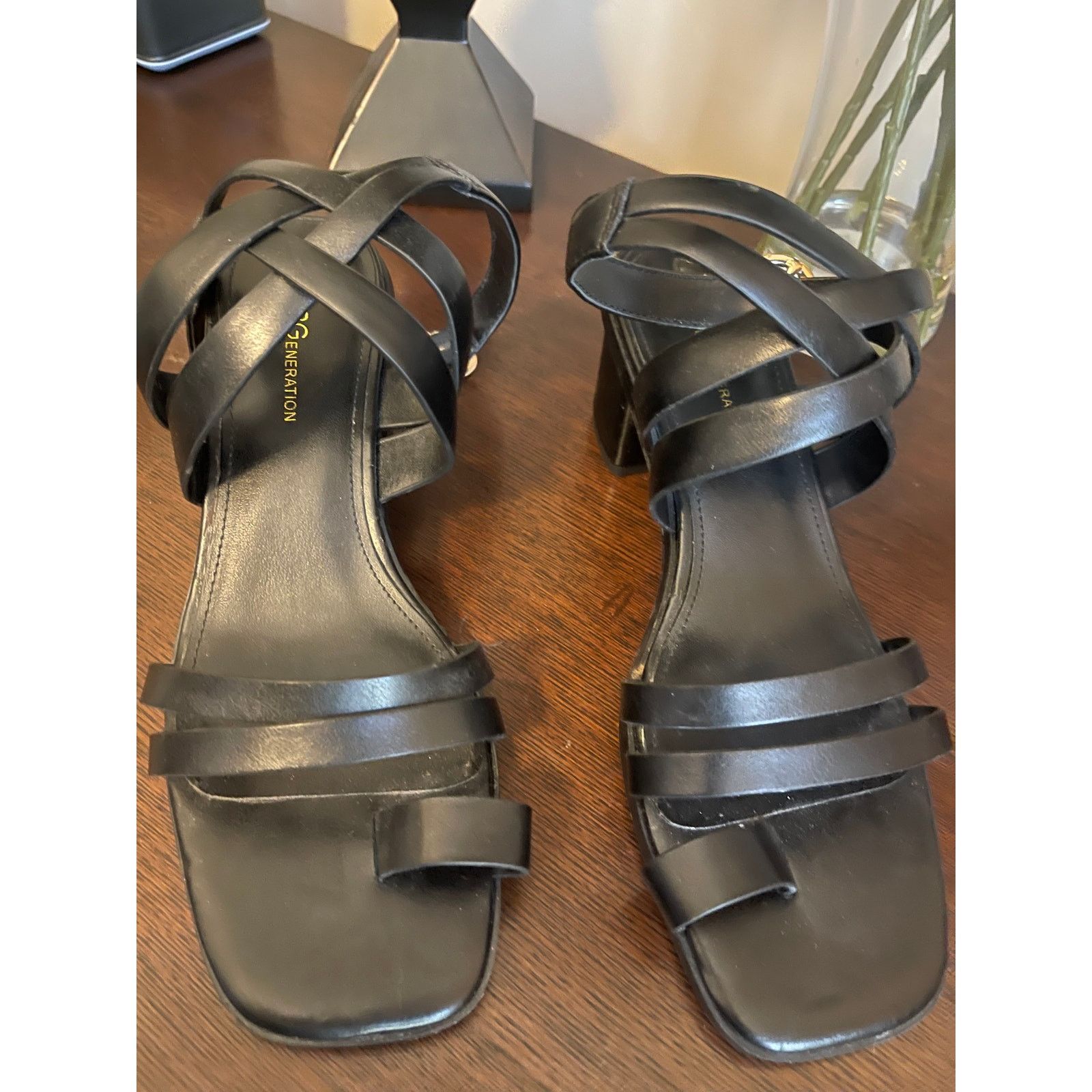 BCBGeneration BCBG Generation “Erica Smooth” Strappy Black Sandals Size 8 Size US 8 / IT 38 - 3 Thumbnail