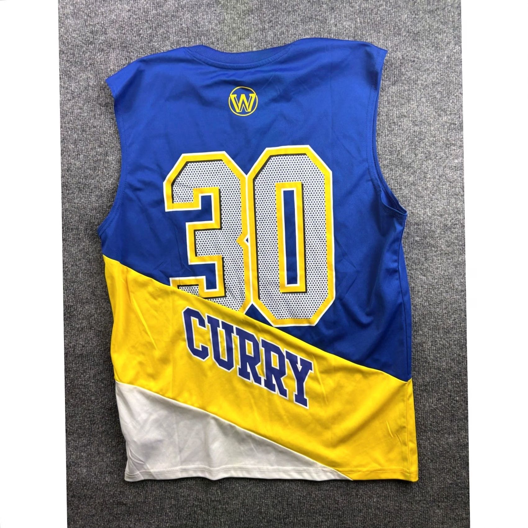 NBA NBA Golden State Warriors Sleeveless Shirt Mens L Blue Curry 30 Basketball Tank Jersey Crew Neck/Diagonally Colorblock Logo Size US L / EU 52-54 / 3 - 6 Thumbnail