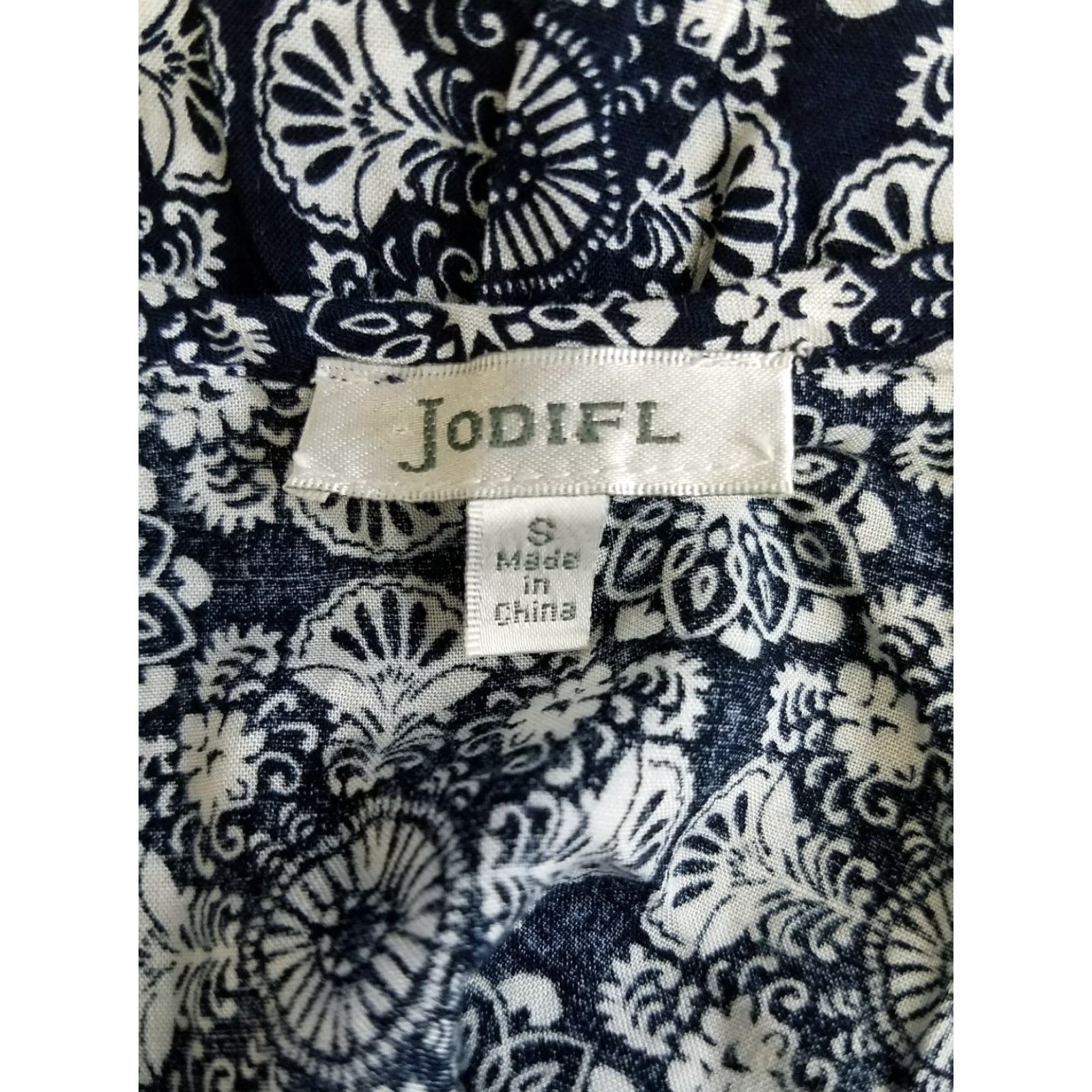 Vintage JODIFL Dress Sleeveless Women's Small Blue Floral Crochet Rayon Dress Size S / US 4 / IT 40 - 5 Thumbnail