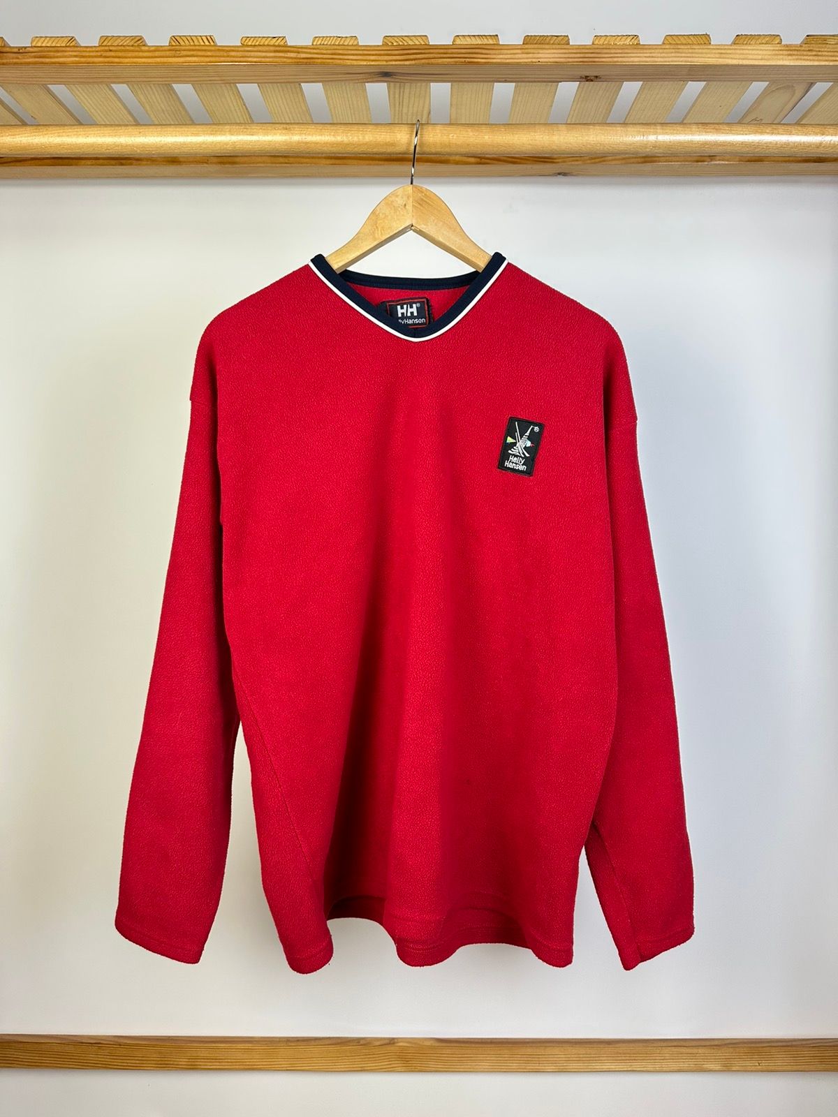 Pre-owned Helly Hansen X Vintage Helly Hansen Vintage Fleece Sweatshirt In Red