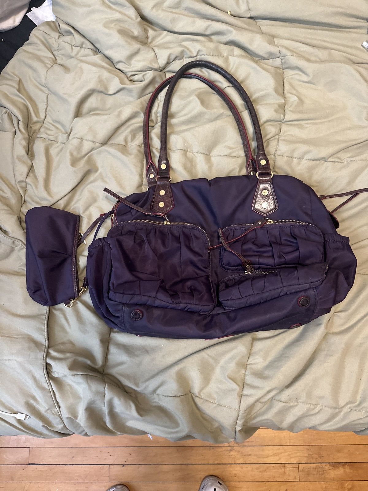 MZ Wallace MZ Wallace Purple Nylon Shoulder Tote Bag Size ONE SIZE - 4 Thumbnail