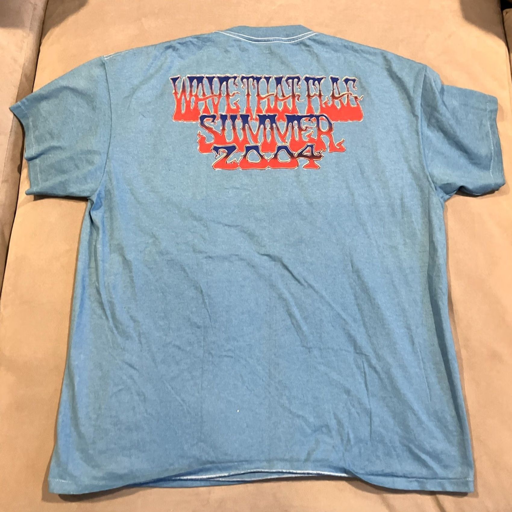 Vintage VINTAGE THE DEAD Wave That Flag T-Shirt XL Blue Double-Sided 2004 Summer Tour Mens XL Size US XL / EU 56 / 4 - 6 Thumbnail