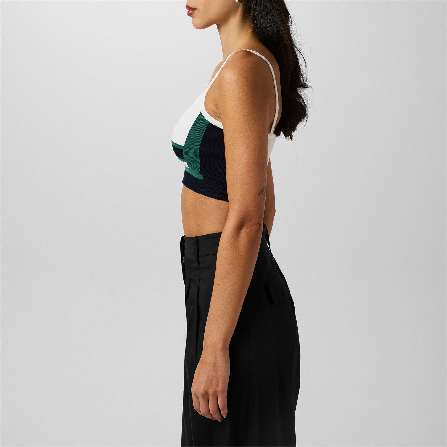 Palm Angels o1g2r1mq0325 Race Crop Knit-Top in Multicolor Size L / US 10 / IT 46 - 4 Thumbnail