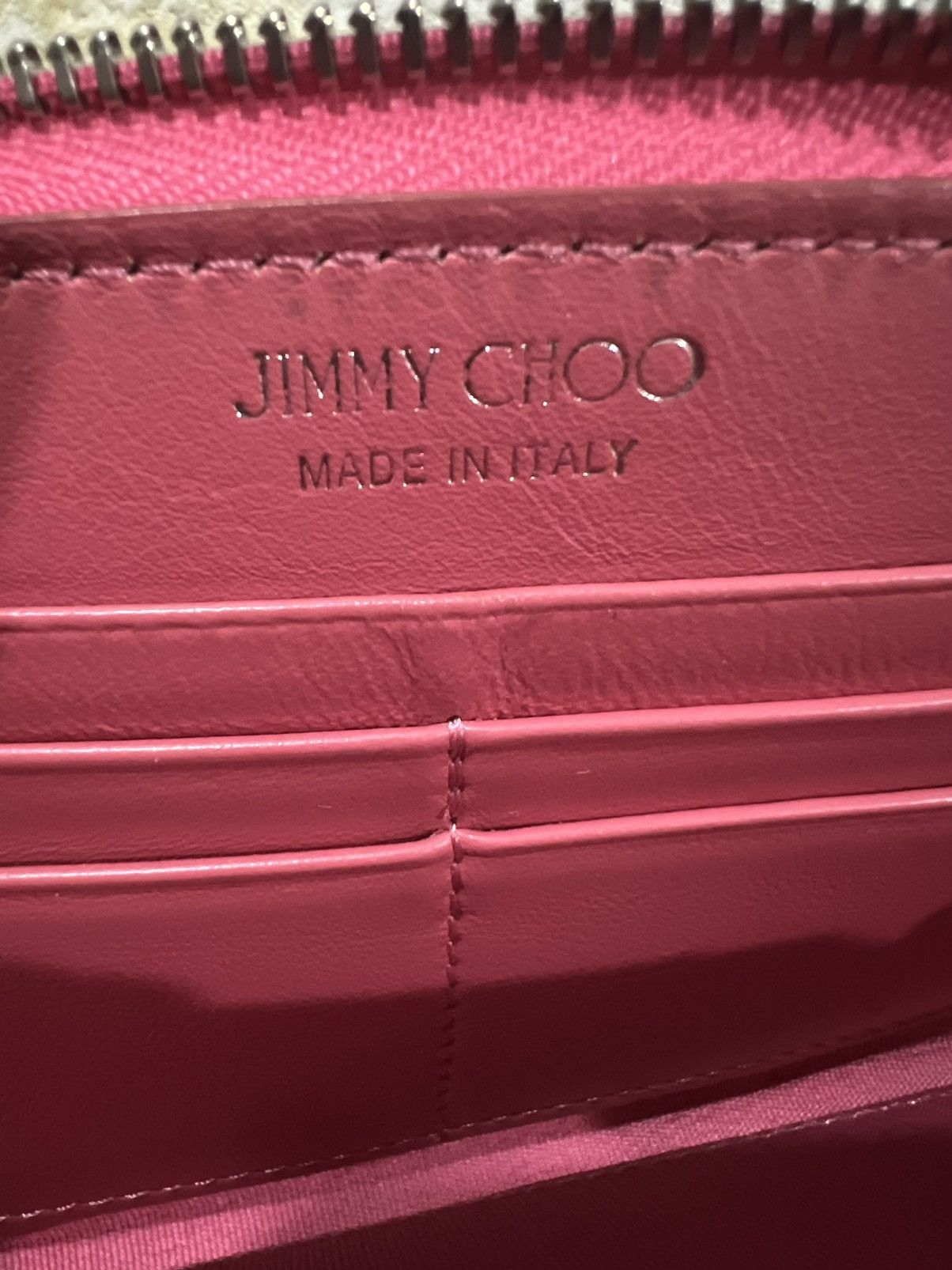 Genuine Leather × Jimmy Choo Auth. Jimmy Choo Filipa Star Studded Leather Long Wallets Size ONE SIZE - 6 Thumbnail
